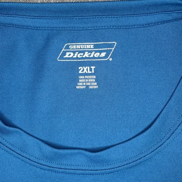 Dickies Classic Blue Short Sleeve Tee Men’s 2XL Tall - Picture 5 of 6